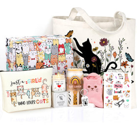 UNQJRY cat tote bag shown for daily use by cat lovers