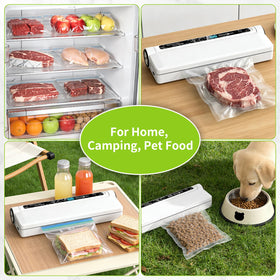 Uoofly sealing meat in action for portioned meals and leftovers.