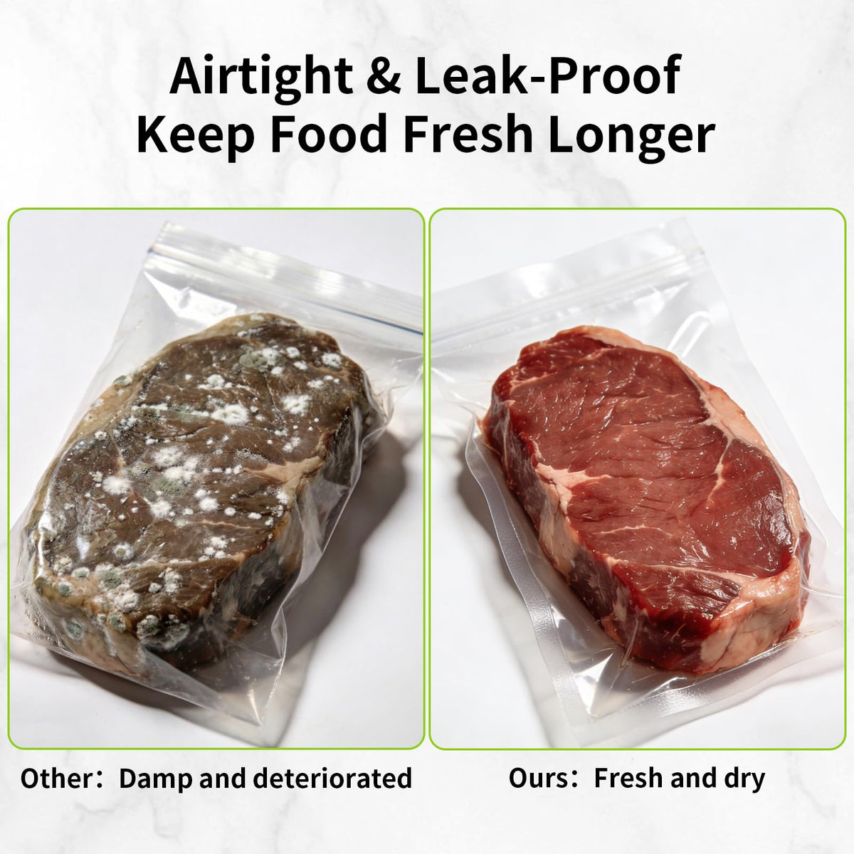 Uoofly suction close-up highlights strong 95kPa seal for airtight results.