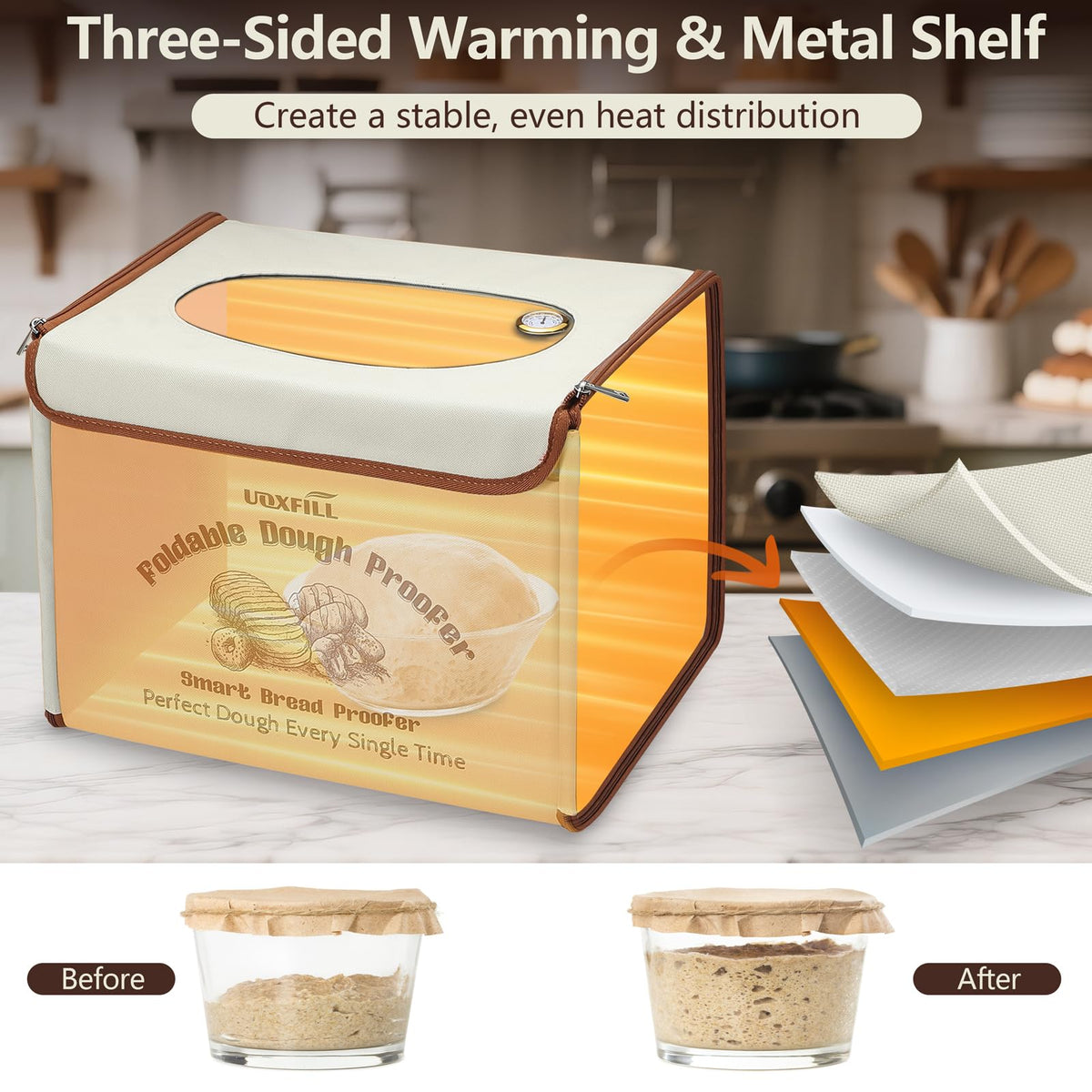 Uoxfill proofing box temperature control display enables precise fermentation