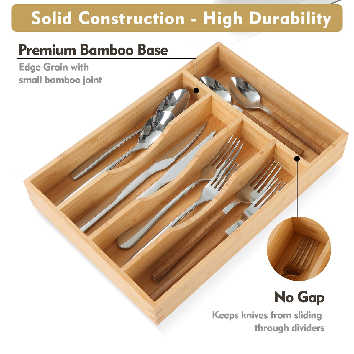 Upassion compact kitchen organizer fits 9x13in drawers to save space.