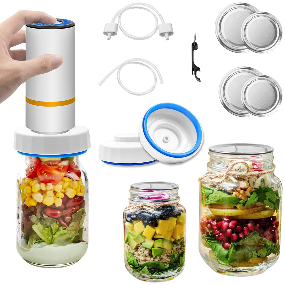 Upmely electric mason jar vacuum sealer kit product shot for fast airtight sealing