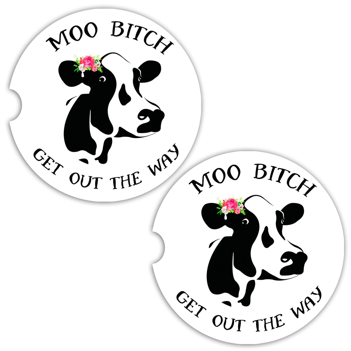 UpnowPro cow coasters for cup holders absorb moisture and protect interiors.