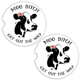 UpnowPro cow coasters for cup holders absorb moisture and protect interiors.
