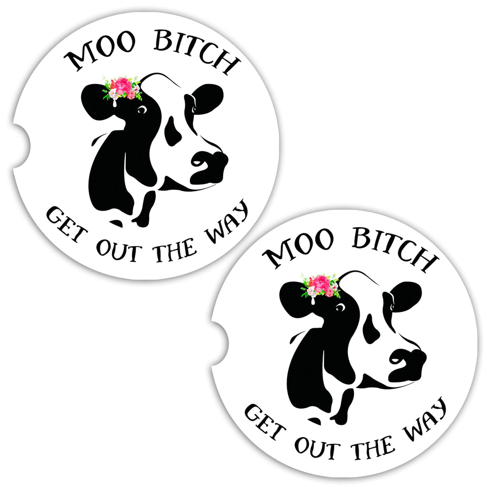UpnowPro cow coasters for cup holders absorb moisture and protect interiors.