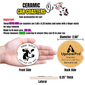 Ideal gift for cow lovers and new drivers.