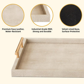 UPPER DECOR ivory shagreen small tray for counter top display