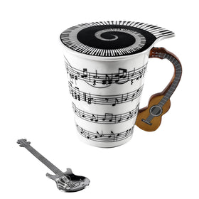Upper Midland Products music gift idea mug, perfect for teachers and guitar enthusiasts.