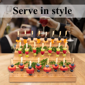 Upper Midland catering setup uses bamboo appeal for chic food displays
