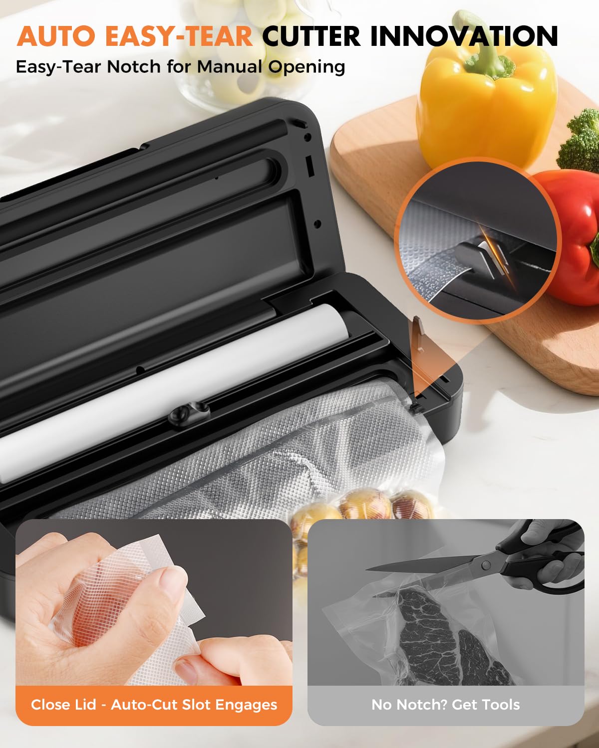 UPRUBE 11-inch seal bar fits most bag sizes securely
