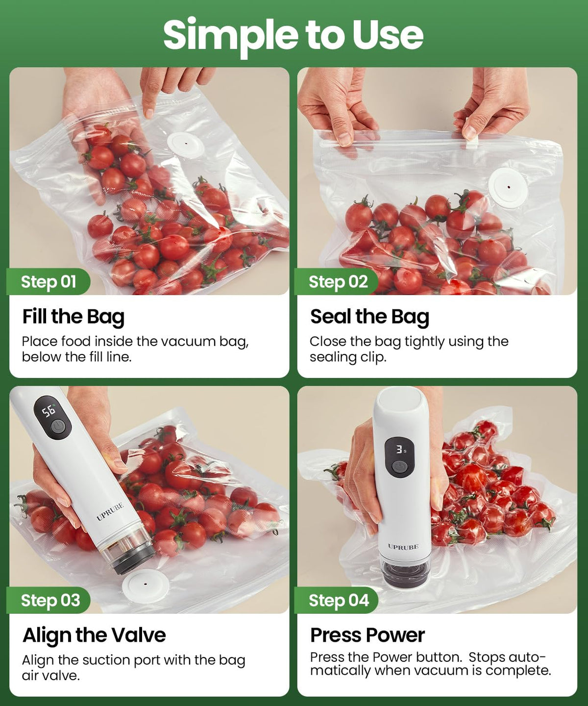 UPRUBE 1500mAh battery image conveys long-lasting cordless operation