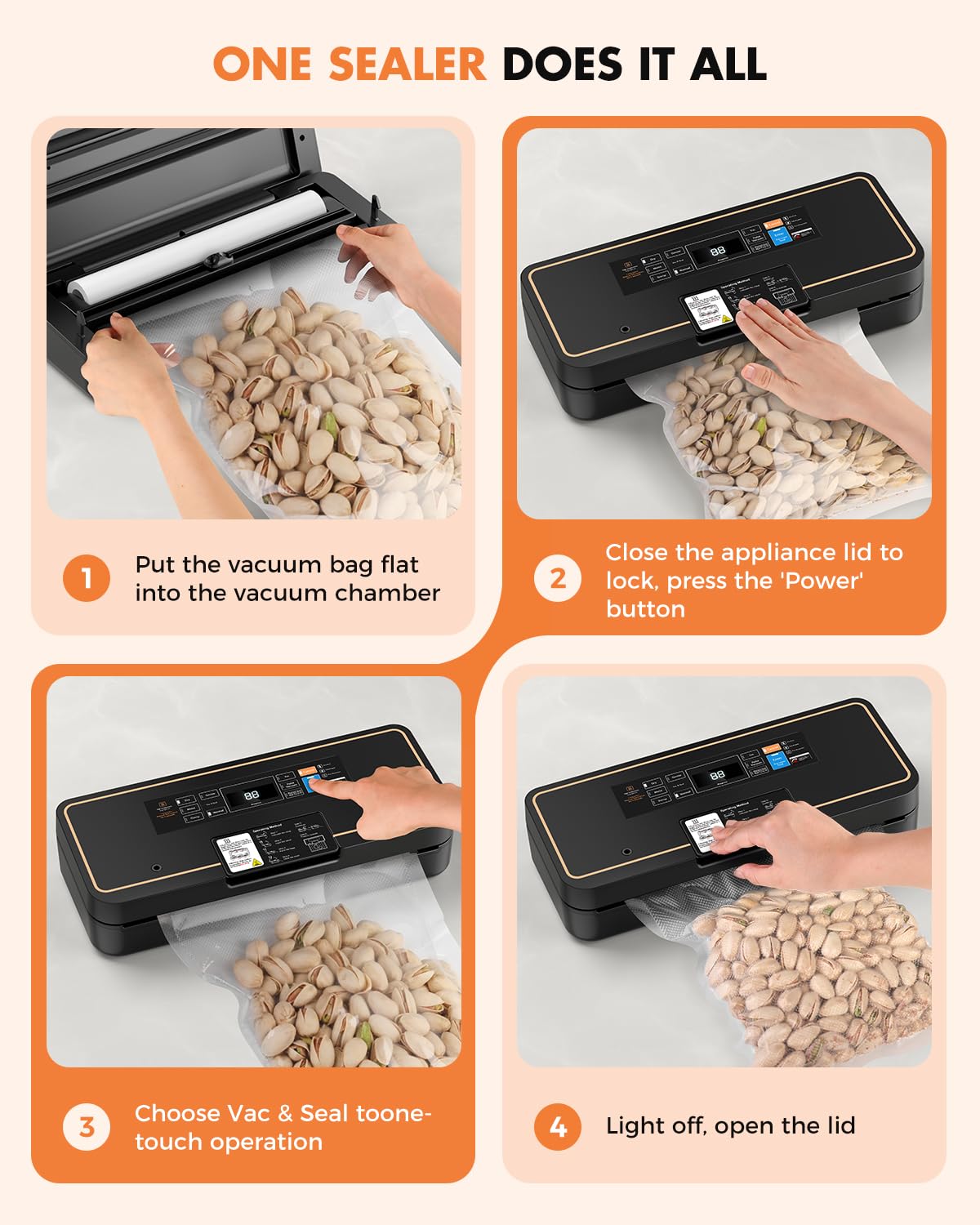 UPRUBE Intelligent display tracks sealing progress and temperature
