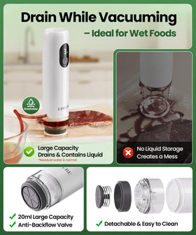 UPRUBE liquid drainage tube highlights wet-food sealing capability for sauces