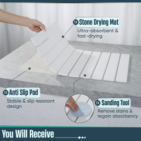 UPTIMAZ Stone Drying Mat air-dries bottles efficiently