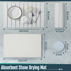 UPTIMAZ Stone Drying Mat folded flat for compact storage