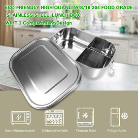 UPTRUST 47oz capacity bento holds sandwiches, wraps, and salads.
