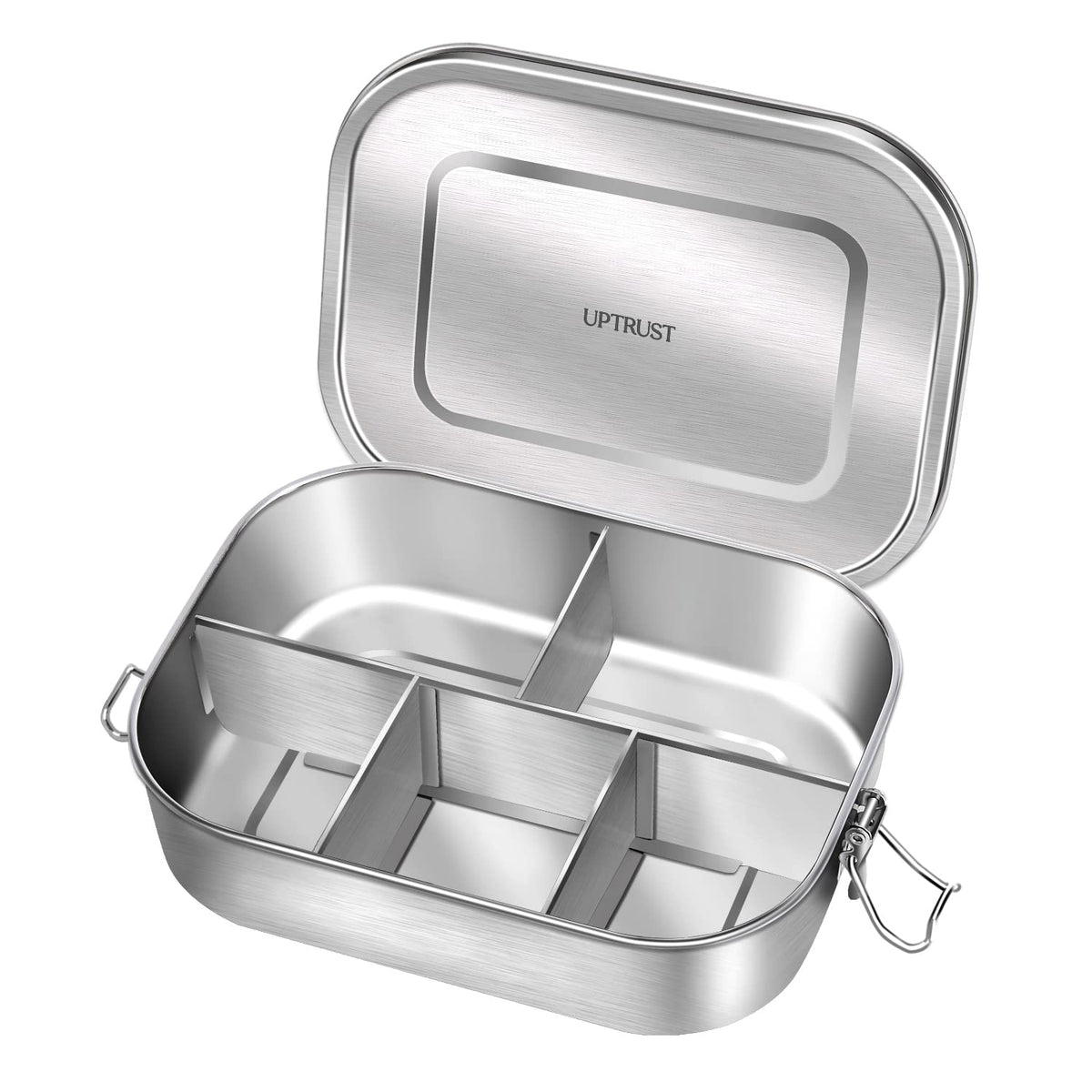 UPTRUST bento box with five compartments and clip lid for organized meals on the go