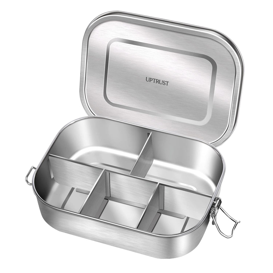 UPTRUST bento box with five compartments and clip lid for organized meals on the go