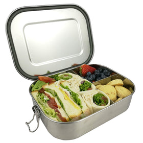 UPTRUST leak-proof stainless steel bento box with secure lid for on-the-go meals.