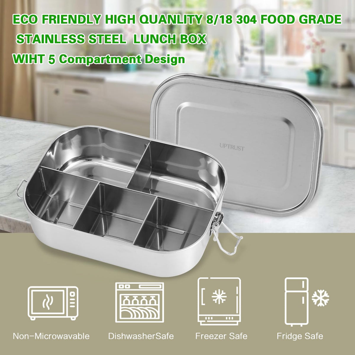 UPTRUST 1400ml capacity supports balanced meals for school, work, or outdoor adventures
