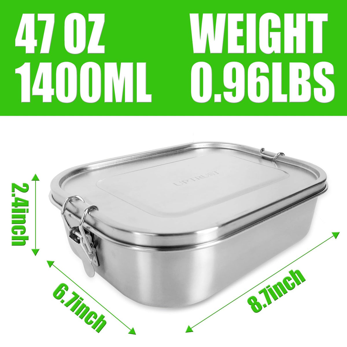 UPTRUST three-compartment bento container helping organize meals.