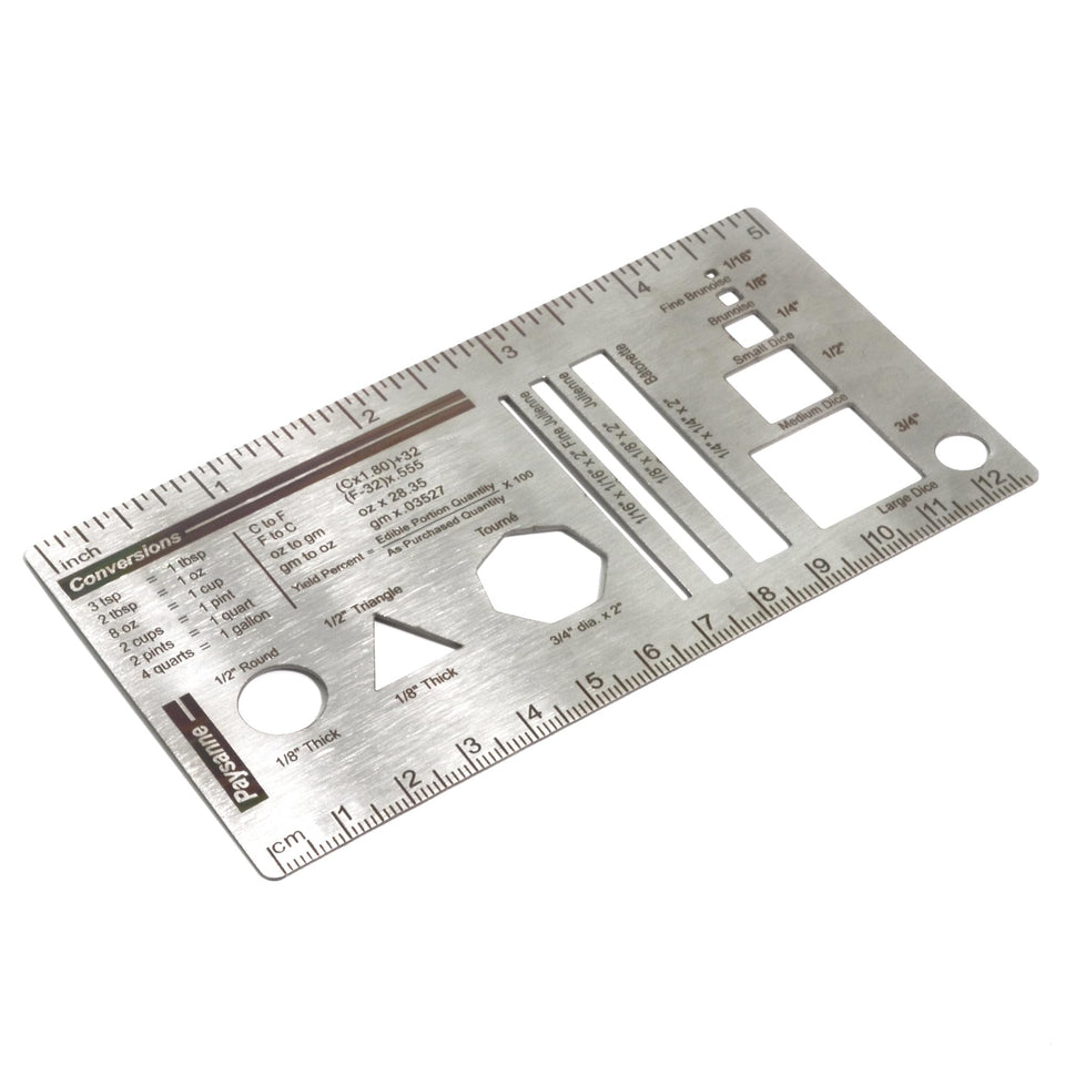 UPTTHOW Culinary Ruler cutting reference layout for precise slices