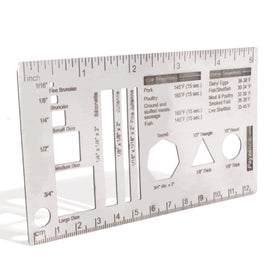 UPTTHOW Culinary Ruler stainless steel construction with clear print