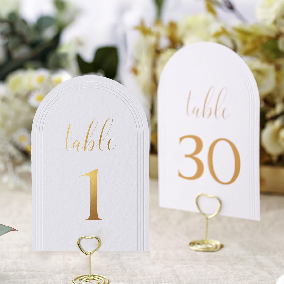 upvolcora arch table numbers 1-30 with gold foil for elegant wedding labeling