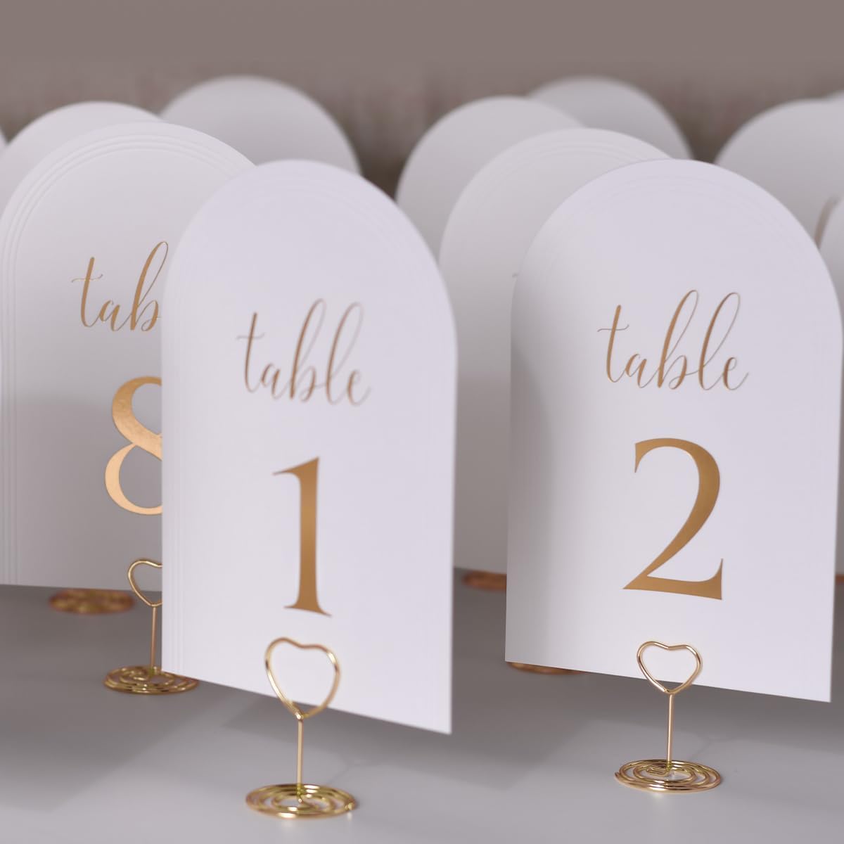 upvolcora arch table numbers no holders included for versatile placement