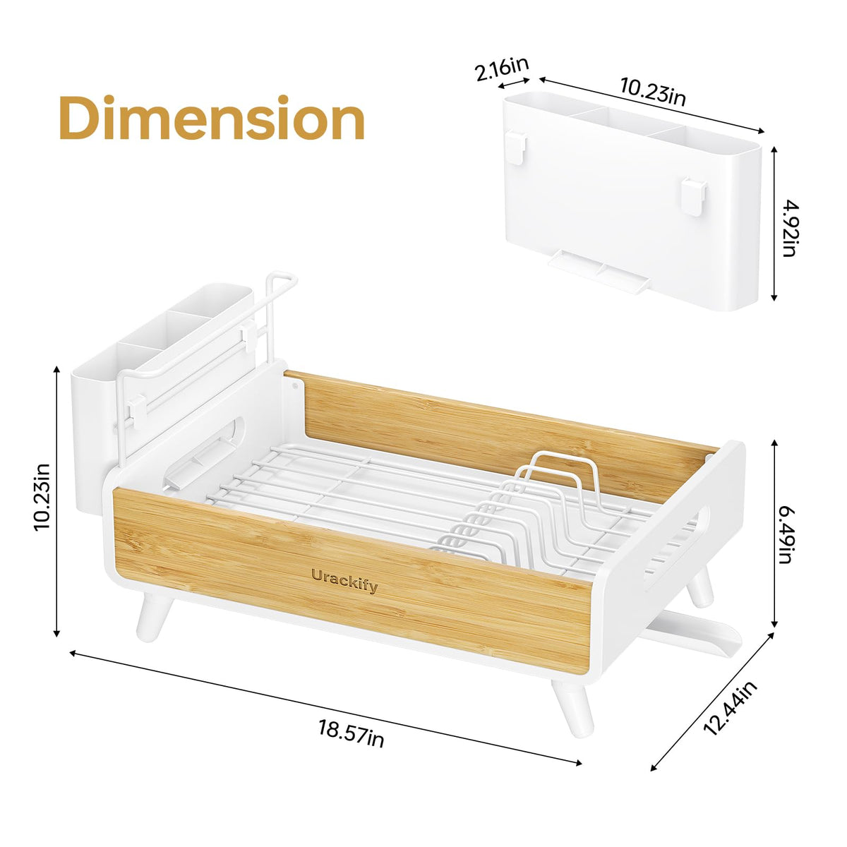 Urackify compact countertop rack fits most kitchens with modern style