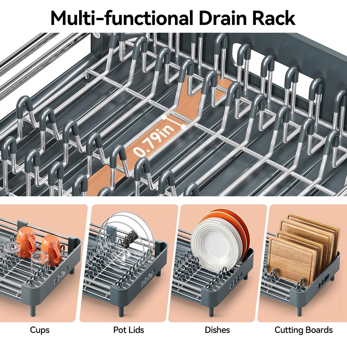 Urackify compact counter setup demonstrates cup and bowl organizer.
