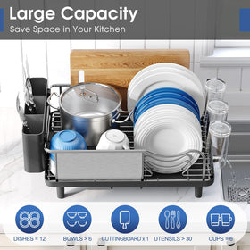 Urackify detachable cup shelf for mugs and glasses after meals.