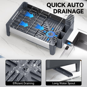 Urackify dish drying rack aluminum frame emphasizes lightweight strength and easy maintenance.