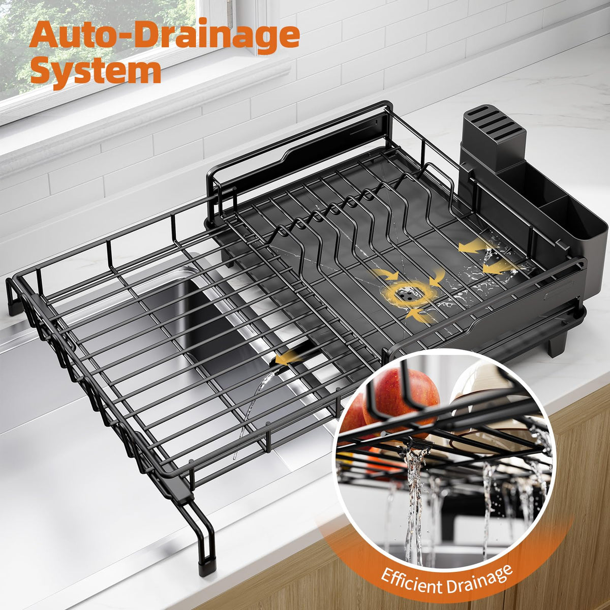 Urackify anti-slip feet keep the rack stable during use
