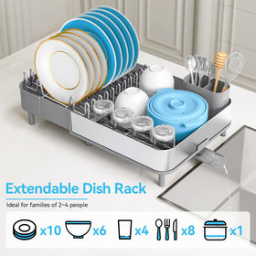 Urackify rack with detachable utensil holder for easy access to cutlery