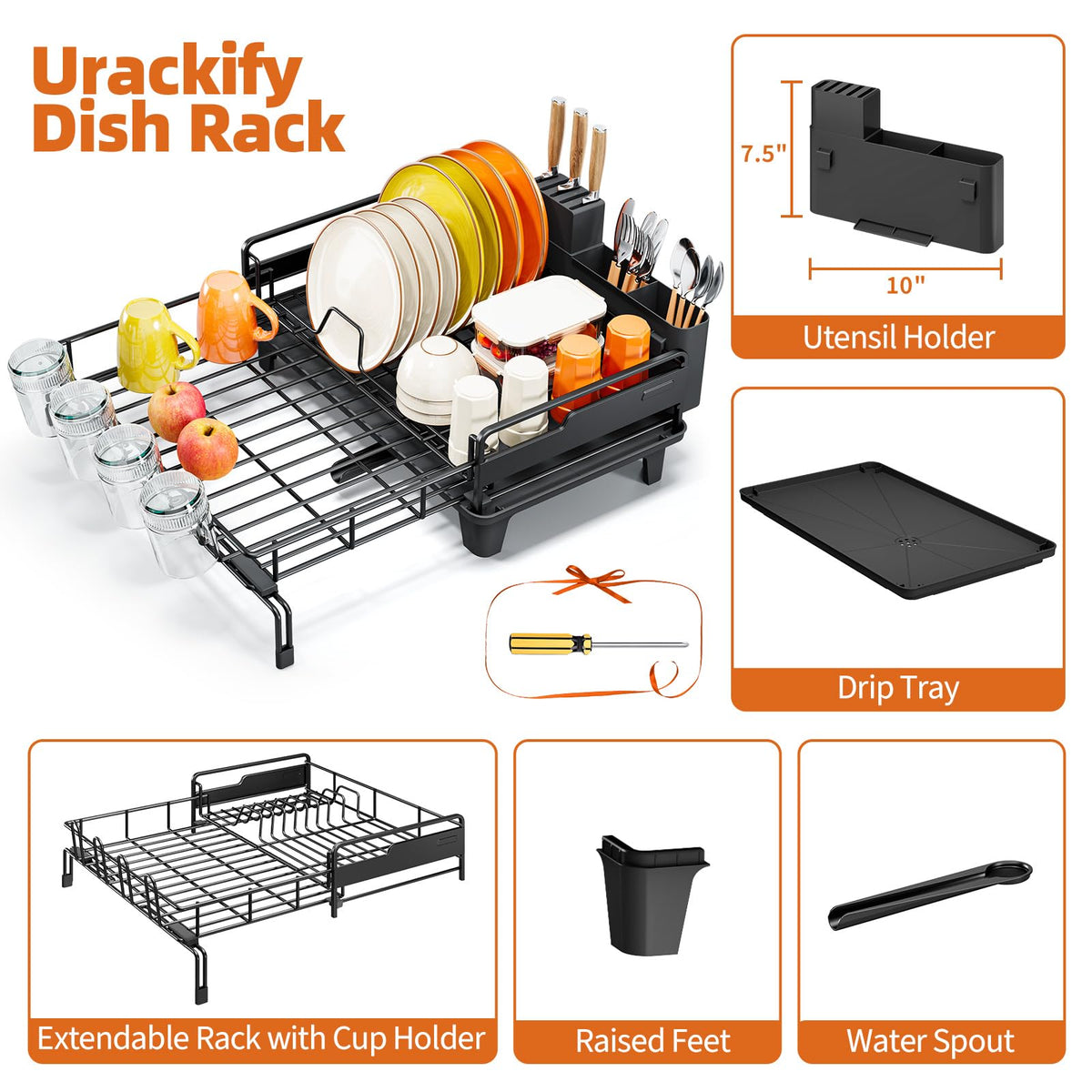Urackify includes a screwdriver for easy assembly and setup