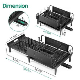 Urackify heavy-duty steel construction provides stable support for heavy dishes.