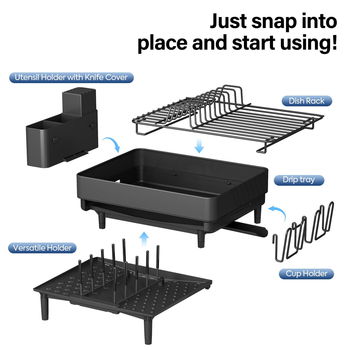 Urackify stainless steel body resists rust for long-lasting kitchen use