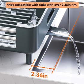 Urackify drainage tray collects water, keeping countertop dry.