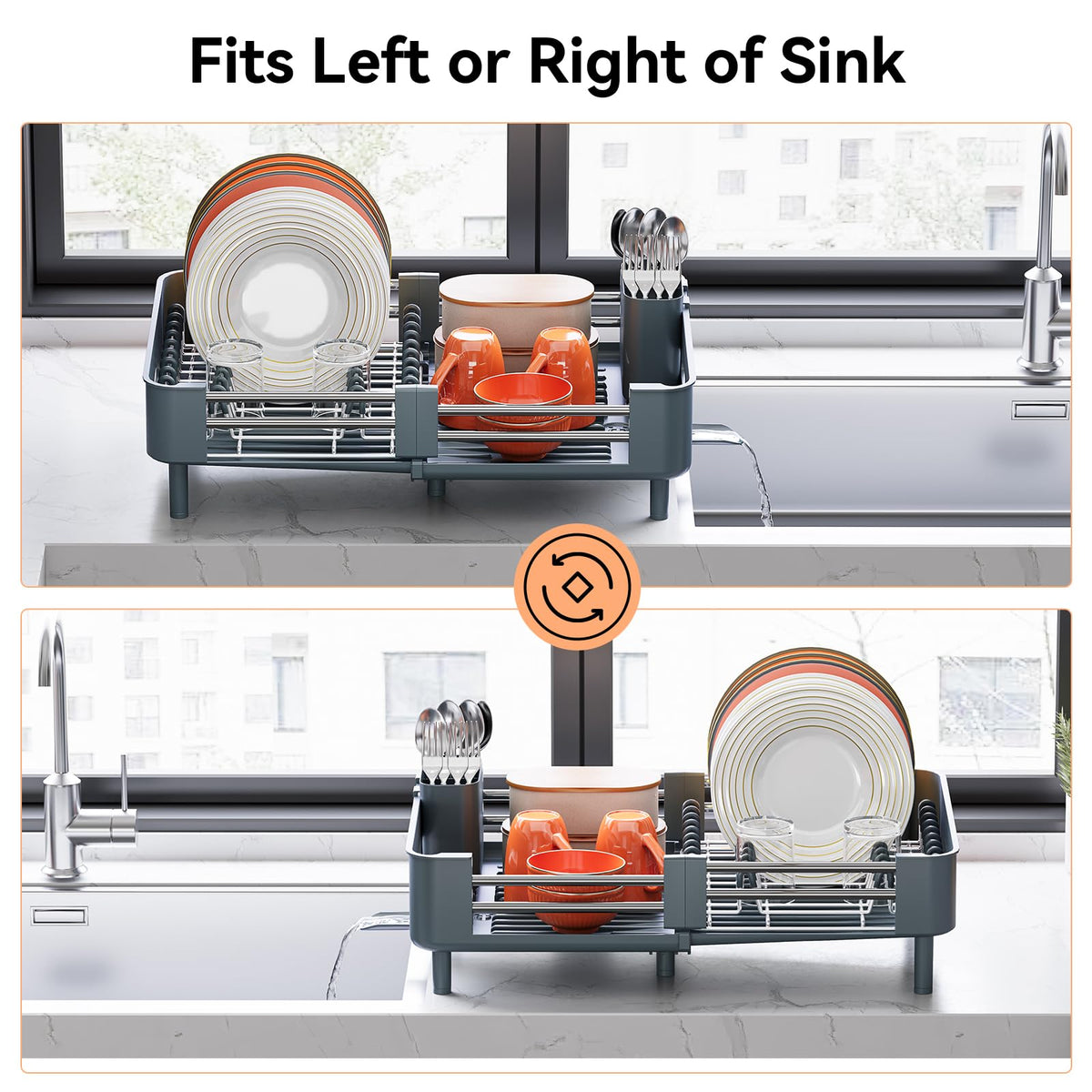 Urackify extendable rack enabling efficient drying across multiple shelves.