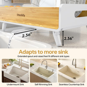 Urackify angled drain board prevents water pooling on the counter