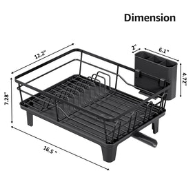 Urackify large-capacity rack for plates, bowls, and cups drying efficiently.