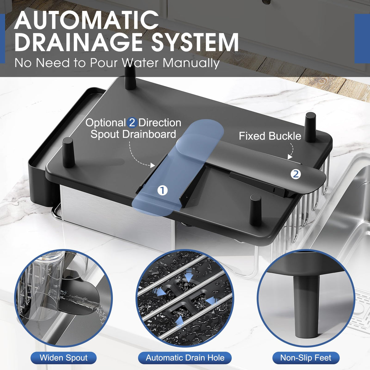 Urackify open-wire design speeds air drying on a spacious rack.