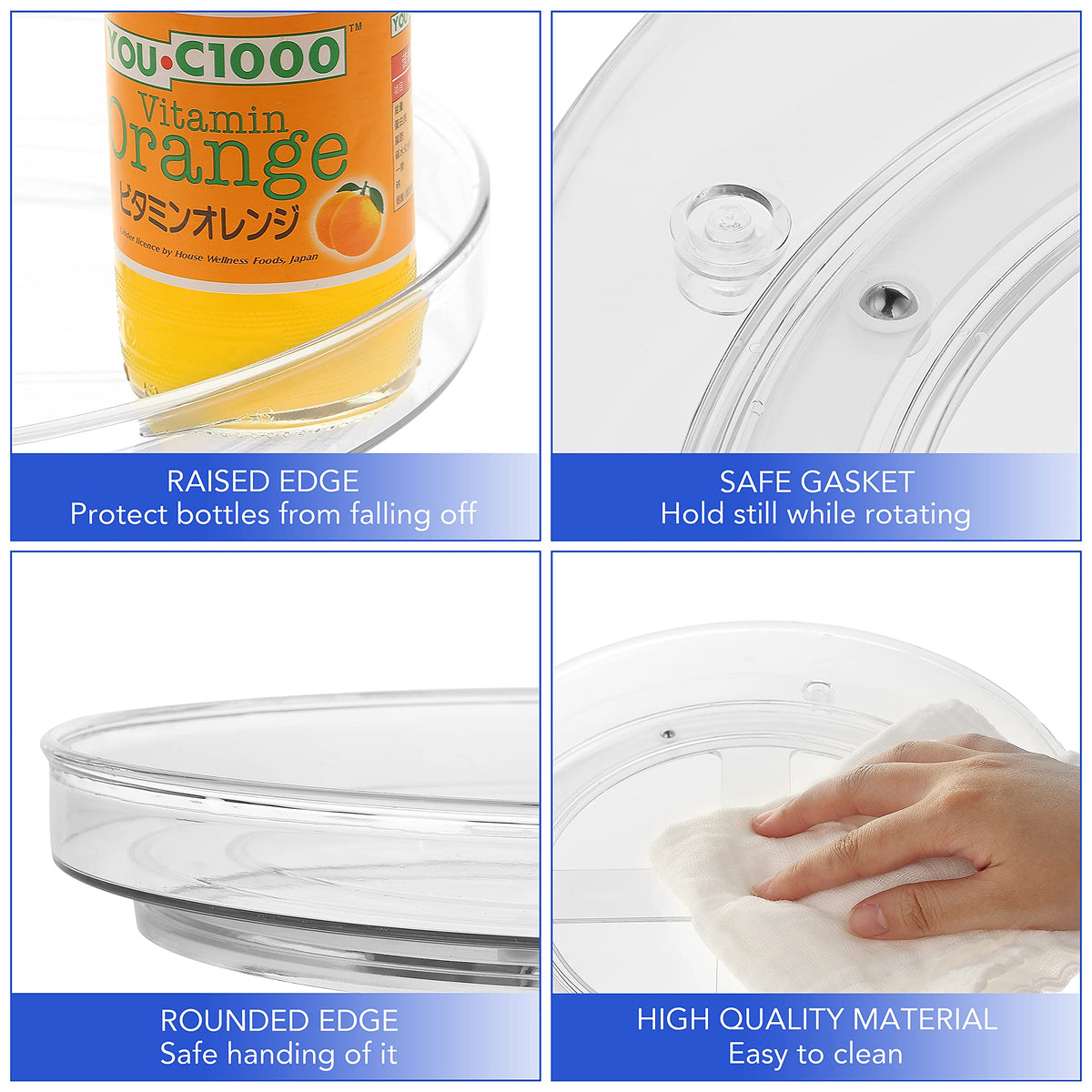 URALFA 2-pack fits pantry, cabinet, and countertop storage needs.