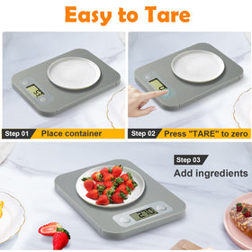 URAMAZ lightweight kitchen scale fits in drawers for easy storage and travel