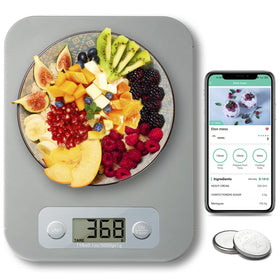 URAMAZ smart scale display showing weight for quick ingredient checks