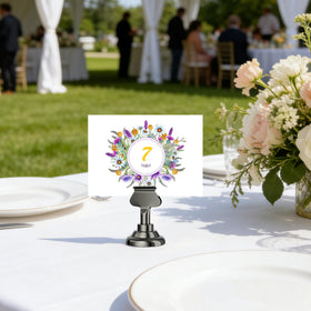 Urban Deco sturdy base keeps cards upright even in crowded venues