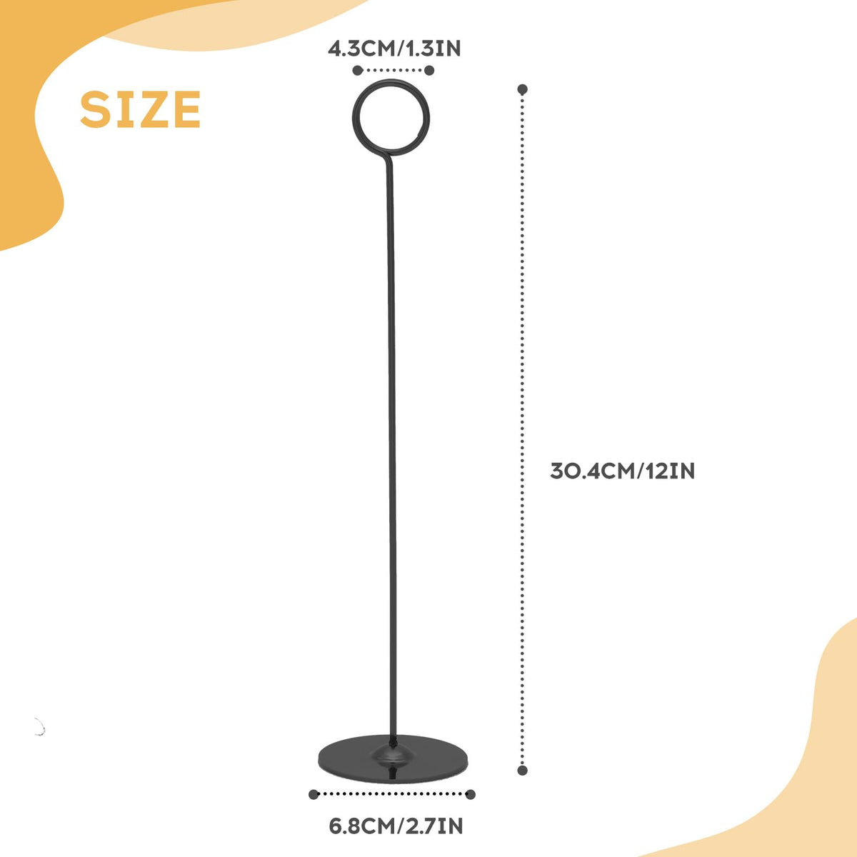 Urban Deco 36PK table number holder in gold adds luxe accents to events.