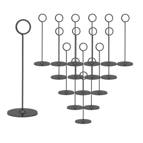 Urban Deco 8-inch black table card holder keeping signs upright for outdoor events
