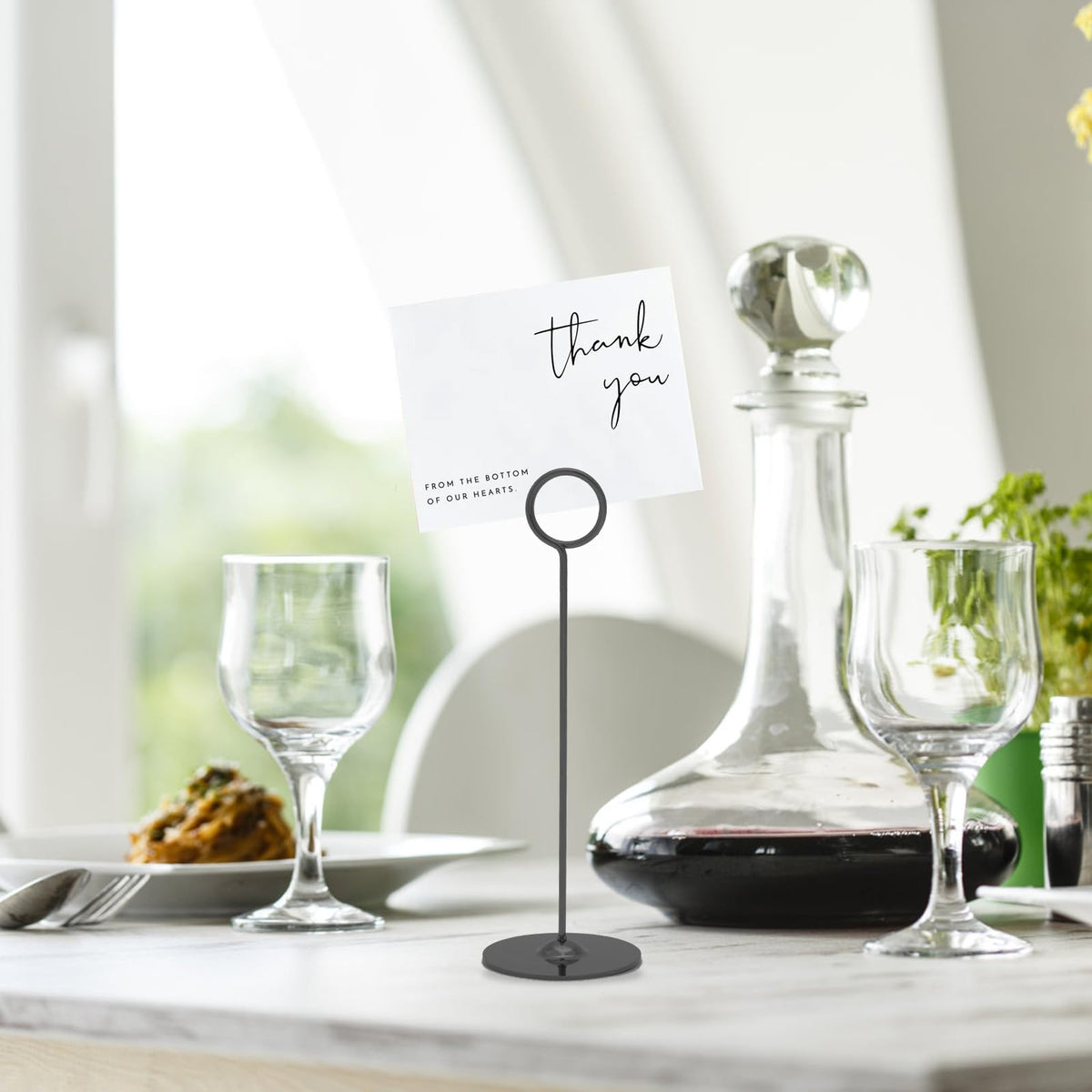 Urban Deco matte silver 8-inch holder keeps cards neat and visible